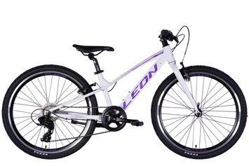 Велосипед AL 24" Leon JUNIOR Vbr CS рама-12" білий з бузковим 2025 OPS-LN-24-105 фото