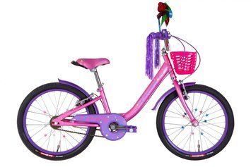 Велосипед ST 20" Formula CHERRY Vbr рама-10" рожевий з бузковим 2024 крила, підніжка, дзвоник, корзина OPS-FRK-20-208 фото