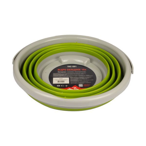 Відро TRAMP складане силіконове olive 10л TRC-091 TRC-091-olive фото