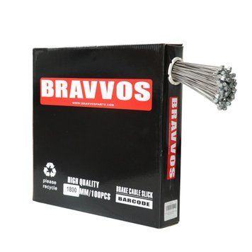 Трос тормозной нерж. 1800х1.5мм BRAVVOS 100 шт. TRB-017 фото