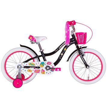 Велосипед AL 16" Formula Kid CREAM BH рама-8,5" чорний з рожевим 2026 OPS-FRK-16-248 фото