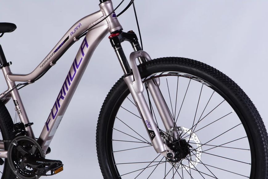 Велосипед AL 27.5" Formula ALPINA DD FR рама-16" сріблясто-фіолетовий 2026 OPS-FR-27.5-294 фото