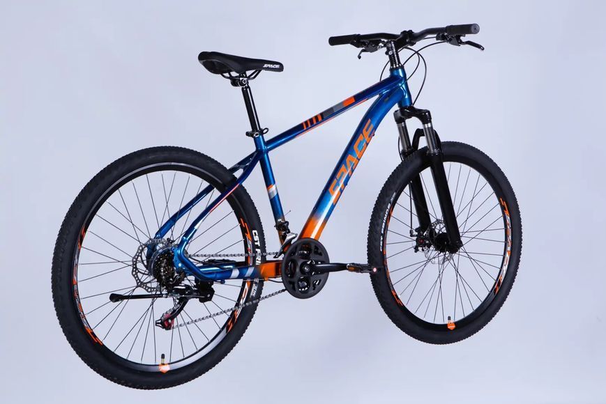 Велосипед AL 27.5" SPACE MERCURY DD FR рама-17" синьо-помаранчевий 2026 OPS-SP-27.5-073 фото