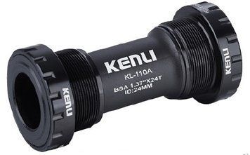 Каретка Kenli KL-110A, зовнішні чашки, з пильниками, вал 24 мм, 68/73 мм, чорна KL-110A фото