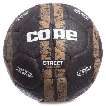 М'яч для вуличного футболу CORE STREET SOCCER №5 CRS-044 чорний-коричневий CRS-044 фото