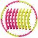 Обруч масажний Хула Хуп SP-Planeta Hula Hoop SPORT HOOP 8 секцій рожевий-лимонний JS-6013 фото 1
