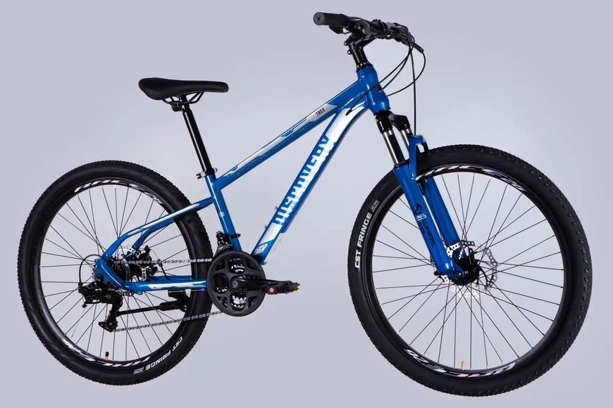 Велосипед ST 26" Discovery TREK DD FR рама-13" синьо-сріблястий 2025 OPS-SP-26-050 фото
