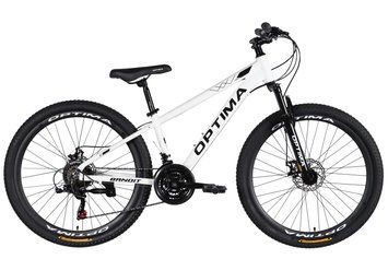 Велосипед AL 26" Optima BANDIT DD FR рама-13" бiлий з чорним 2026 (в мішку) OPS-OP-26-166 фото