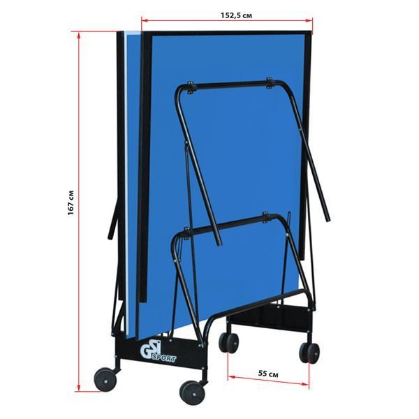 Стіл для настільного тенісу GSI-Sport Indoor Gk-6 MT-0933 синій MT-0933 фото