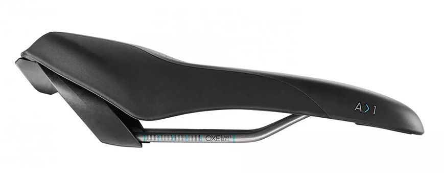 Сідло Selle Royal SCIENTIA A1 Athletic, 3D skingel, оббивка Black Gummy/Black mokka, 289х127мм, 380г, рейли сталь + Curva suspension, unisex, чорне SAD-26-74 фото
