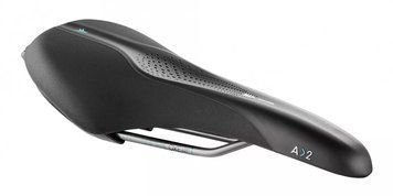 Сідло Selle Royal SCIENTIA A2 Athletic, 3D skingel, оббивка Black Gummy/Black mokka, 289х144мм, 390г, рейли сталь + Curva suspension, unisex, чорне SAD-75-55 фото