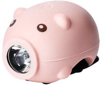 Дитячий ліхтар Green Cycle Piglet, 300 люмен, 3 режими, + гудок з 5 звуками, рожевий LTS-84-13 фото