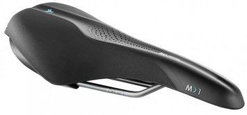 Сідло Selle Royal SCIENTIA M1 Moderate, 3D skingel, оббивка Black Gummy/Black mokka, 289х141мм, 425г, рейли сталь + Curva suspension, unisex, чорне SAD-06-28 фото