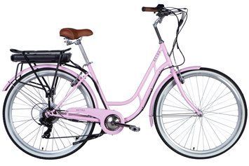 Велосипед з електроприводом 28" ST Dorozhnik eRETRO Vbr FR рама-19" 36B 12.5А*г 500Вт світло-рожевий YS 7443 2025 ELB-D-28-071 фото