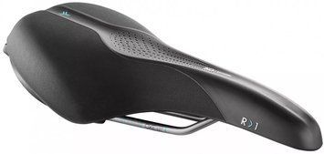 Сідло Selle Royal SCIENTIA R1 Relaxed, 3D skingel, оббивка Black Gummy/Black mokka, 289х169мм, 479г, рейли сталь + Curva suspension, unisex, чорне SAD-91-90 фото