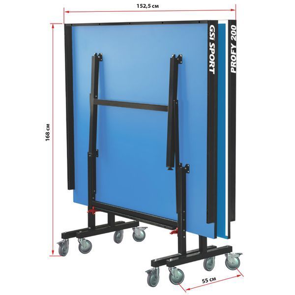 Стіл для настільного тенісу GSI-Sport Indoor Profi-200 MT-0695 синій MT-0695 фото