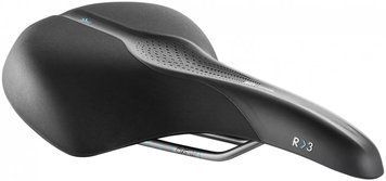 Сідло Selle Royal SCIENTIA R3 Relaxed, 3D skingel, оббивка Black Gummy/Black mokka, 289х224мм, 520г, рейли сталь + Curva suspension, unisex, чорне SAD-47-03 фото
