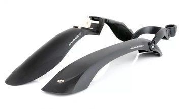 Комплект крил 24"-29" SIMPLA Hammer 2 SDE, SPEEDstrap швидкознімне кріплення, чорні з білими вставками MUD-30-18 фото