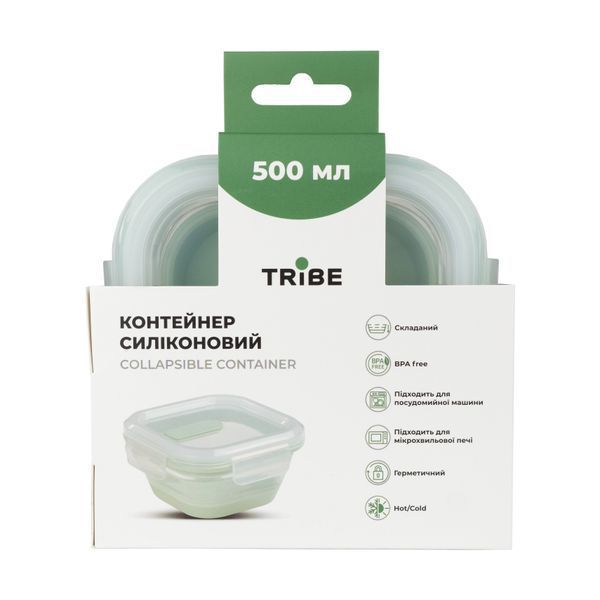 Контейнер Tribe Collapsible Container 500 мл силіконовий T-FF-0027-mint T-FF-0027-mint фото