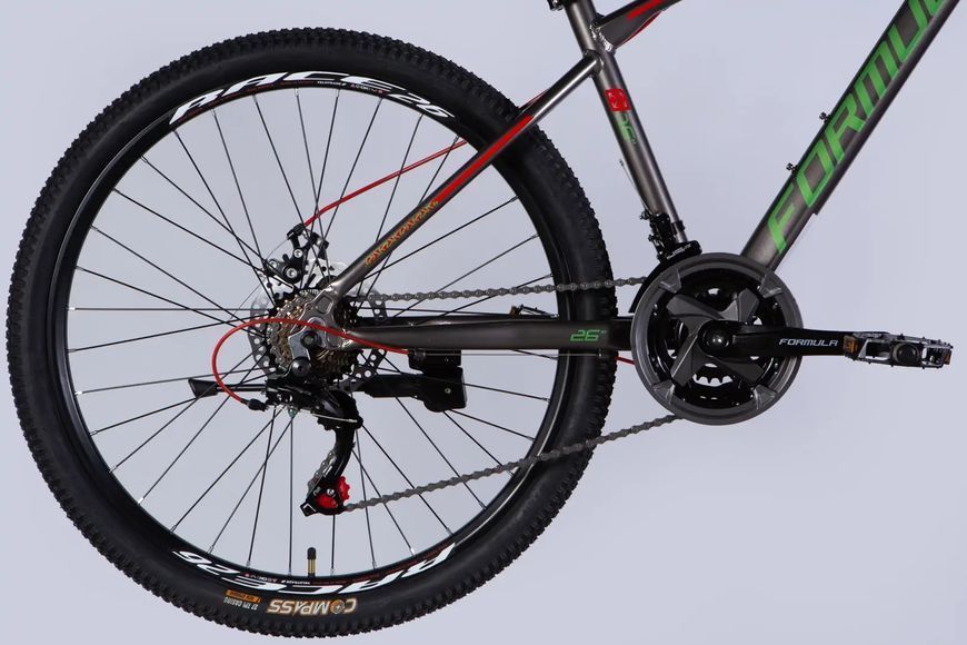 Велосипед AL 26" Formula MOTION DD FR рама-16" сіро-червоний 2025 OPS-FR-26-765 фото