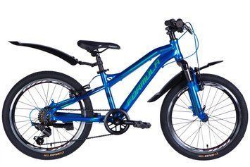 Велосипед 20" Formula BLACKWOOD AM Vbr рама-11" синій-зелений OPS-FR-20-102 фото