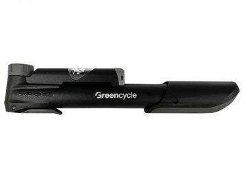 Мінінасос Green Cycle GPM-041CP, пластиковий з манометром, Presta+Schrader, 120psi PUM-37-02 фото