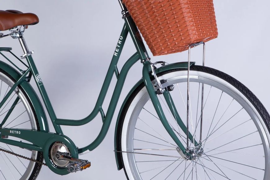 Велосипед ST 28" Dorozhnik RETRO Velosteel рама-19" зелено-сірий 2026 OPS-D-28-545 фото
