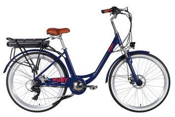 Велосипед з електроприводом 26" AL Dorozhnik eRUBY DD FR рама-17" 36B 13А*г 500Вт темно-синій 2026 ELB-D-26-299 фото