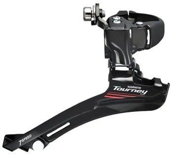 Перемикач передній Shimano Tourney FD-A070 н/тяга, верх. хомут 52T шосе Hybrid 2x7 speed, сум. з авт. типу DUAL CONTROL 36000090306667 фото
