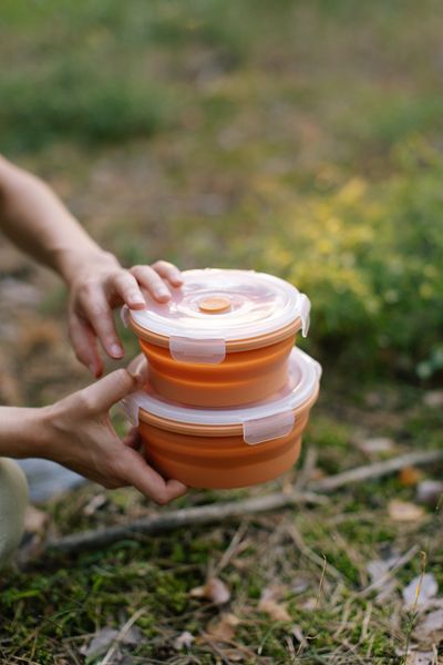 Контейнер Tribe Bowl Container 800 мл силіконовий T-FF-0046, ocher T-FF-0046-ocher фото