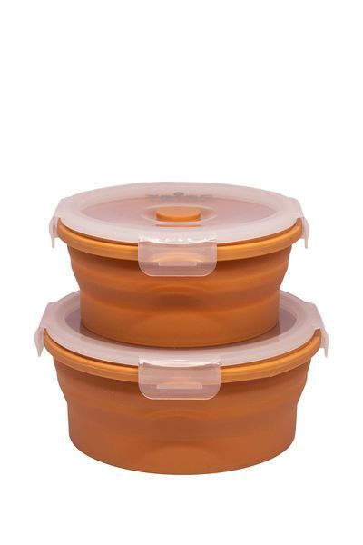 Контейнер Tribe Bowl Container 800 мл силіконовий T-FF-0046, ocher T-FF-0046-ocher фото