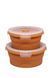 Контейнер Tribe Bowl Container 800 мл силіконовий T-FF-0046, ocher T-FF-0046-ocher фото 6