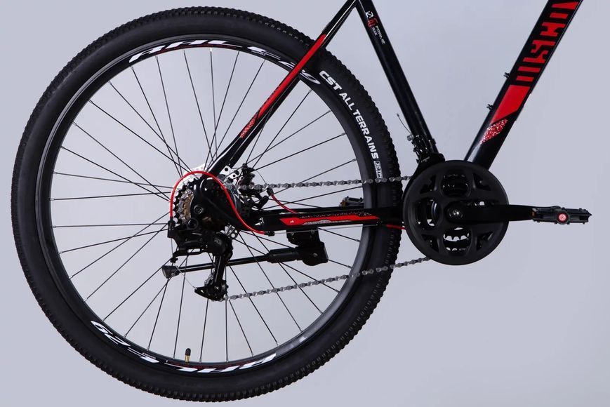Велосипед ST 29" Discovery TREK DD FR рама-21" чорно-червоний 2025 OPS-SP-29-083 фото