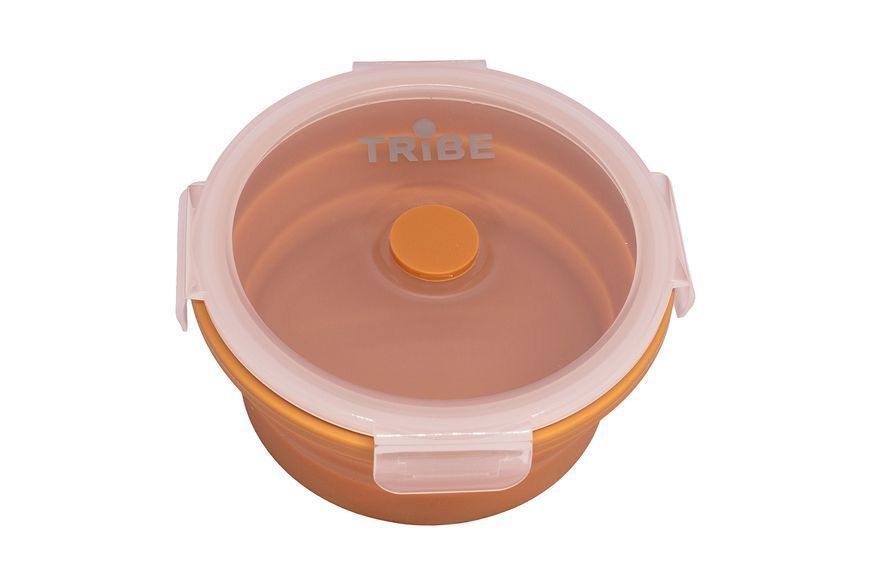 Контейнер Tribe Bowl Container 800 мл силіконовий T-FF-0046, ocher T-FF-0046-ocher фото