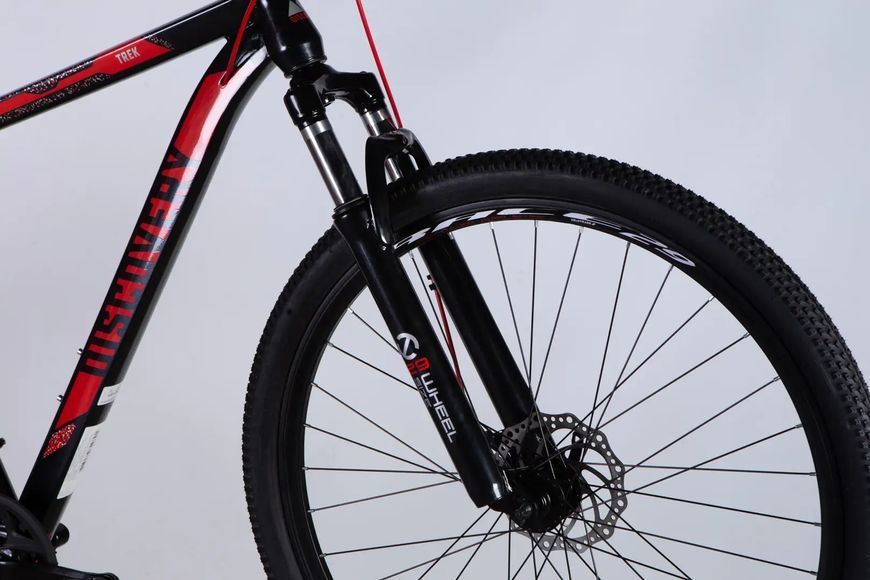 Велосипед ST 29" Discovery TREK DD FR рама-21" чорно-червоний 2025 OPS-SP-29-083 фото