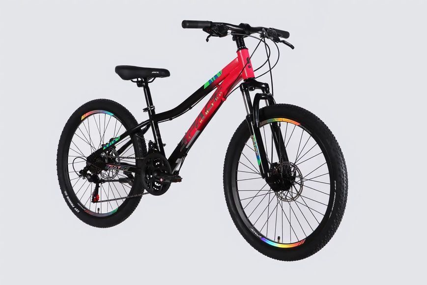 Велосипед ST 24" SPACE AURORA DD FR рама-12" рожево-чорний 2026 OPS-SP-24-076 фото
