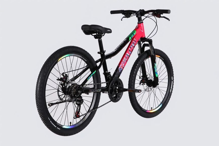 Велосипед ST 24" SPACE AURORA DD FR рама-12" рожево-чорний 2026 OPS-SP-24-076 фото