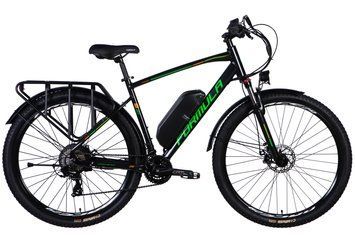 Велосипед з електроприводом 29" AL Formula eCURSOR MAN DD CS рама-20" 48B 12.5А*г 500Вт чорно-зелений YS 2498-1 2025 ELB-FR-28-020 фото