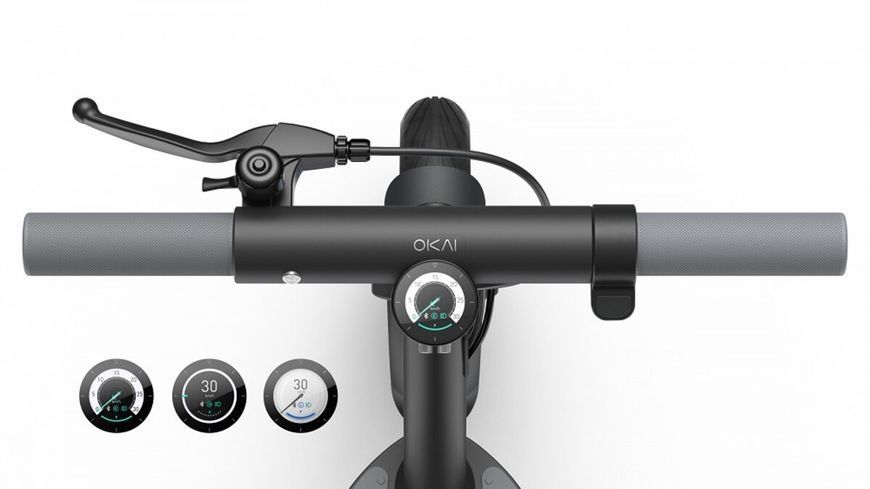 Електросамокат OKAI ES10-NEON Lite Black 9", 300(600)W, 7.8Ah, 30km, 25km\h, 20%, NFC, App,15kg 41460 фото