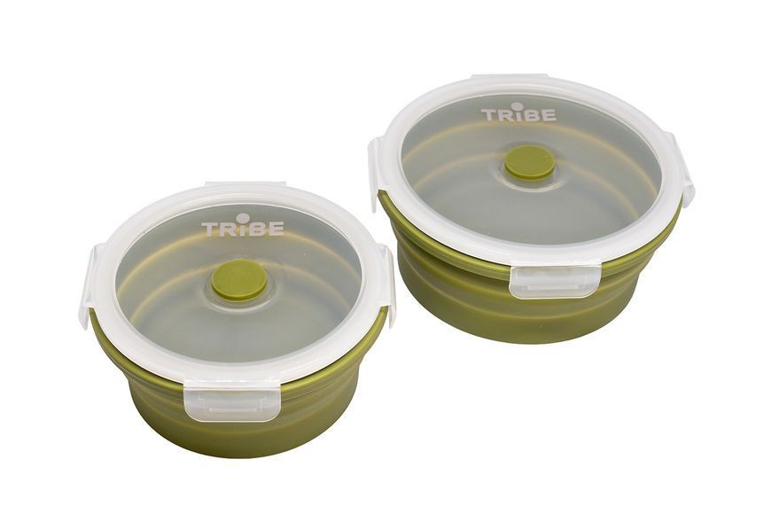 Контейнер Tribe Bowl Container 800 мл силіконовий T-FF-0046, olive T-FF-0046-olive фото