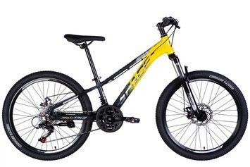 Велосипед AL 24" SPACE PHAETON DD FR рама-11" сіро-жовтий 2026 OPS-SP-24-074 фото
