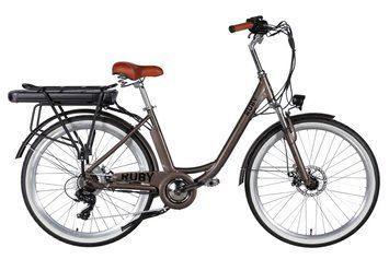 Велосипед з електроприводом 26" AL Dorozhnik eRUBY DD FR рама-17" 48B 15А*г 500Вт мокрий асфальт 2026 ELB-D-26-303 фото