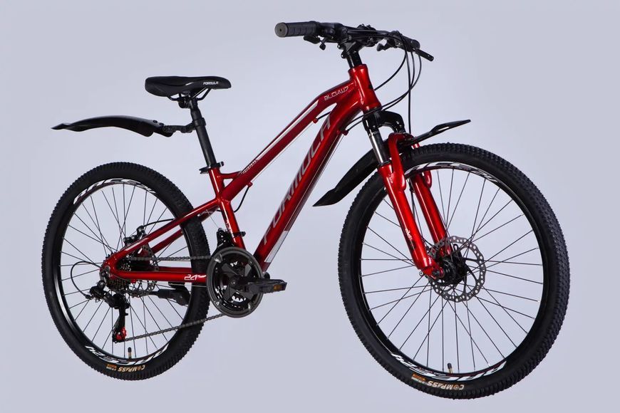 Велосипед AL 24" Formula BLACKWOOD 1.0 DD FR рама-12,5" червоно-сріблястий 2025 OPS-FR-24-422 фото