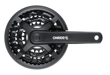 Комплект шатунів ONRIDE Trio 830P, під квадрат, 170 мм, 42-32-22Т, на 8/7/6 шв., з захистом, чорний 2526116102609 фото