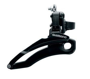 Перемикач передній Shimano Tourney FD-TZ31 н/тяга, верх. хомут 48т під трубу 31,8мм. чорний 36000094404453 фото