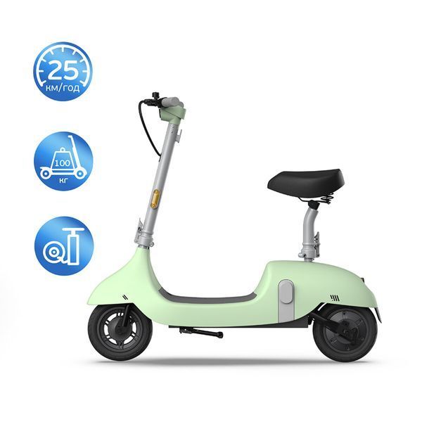 Електросамокат з сидінням OKAI Ceetle PRO EA10C Mint Green 10', 350(900)W, 25Km/h, 10.4Ah, 55Km, 20%,NFC, App, 29kg 50582 фото