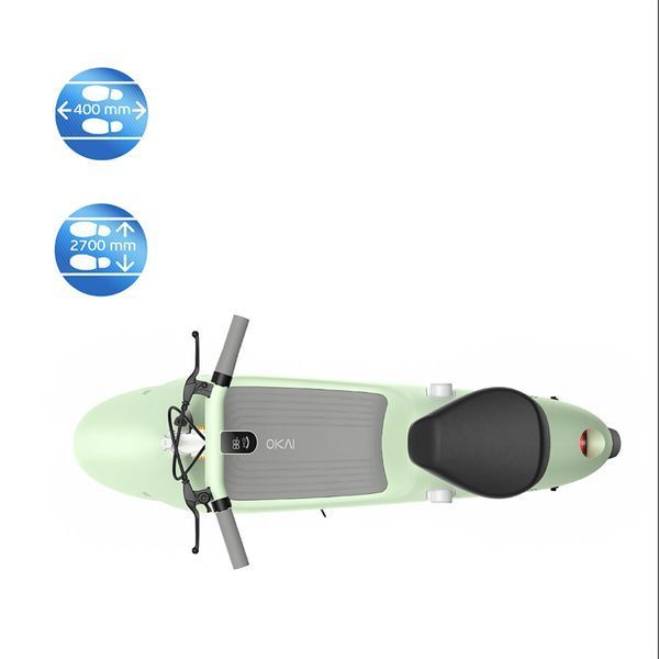 Електросамокат з сидінням OKAI Ceetle PRO EA10C Mint Green 10', 350(900)W, 25Km/h, 10.4Ah, 55Km, 20%,NFC, App, 29kg 50582 фото