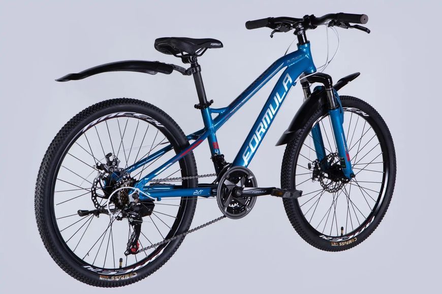 Велосипед AL 24" Formula BLACKWOOD 1.0 DD FR рама-12,5" синьо-сріблястий 2025 OPS-FR-24-423 фото