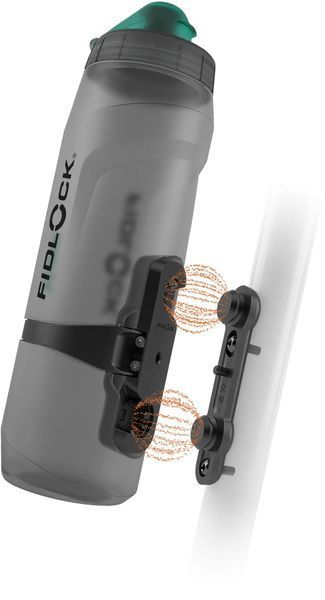 Фляга з конектором FIDLOCK TWIST single bottle 800мл. Antibacterial, прозорий / зелений 4251207 405785 фото