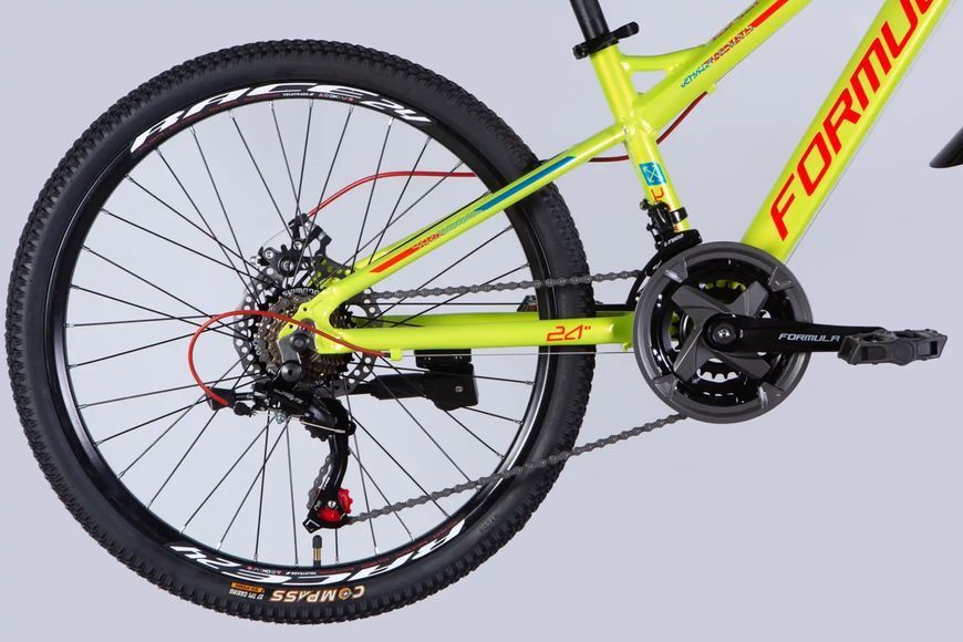 Велосипед AL 24" Formula BLACKWOOD 1.0 DD FR рама-12,5" зелено-червоний 2025 OPS-FR-24-424 фото